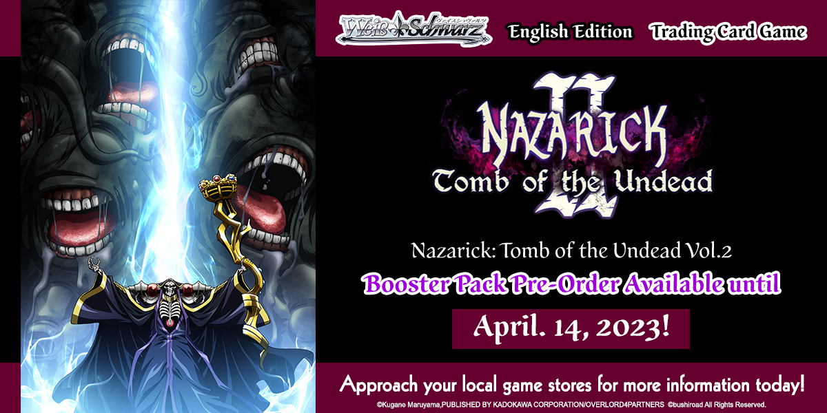 Weiss Schwarz English Overlord Nazarick: Tomb of the Undead Vol. 2 Booster Box / Case[Preorder due August 14, 2023] - n4ytcg