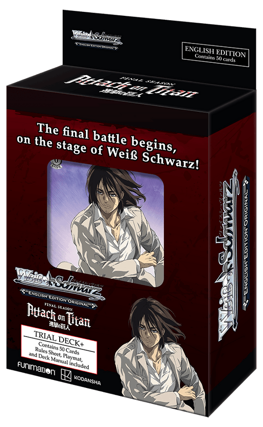 Weiss Schwarz English Attack On Titan: Final Season TD+ Case [8 Displays] - n4ytcg